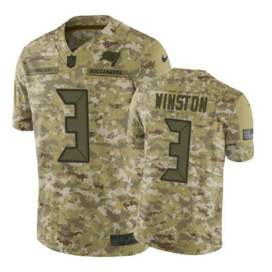 [FULLY STITCHED] Tampa Bay Buccaneers Jameis Winston Camo Limited Football Jersey 