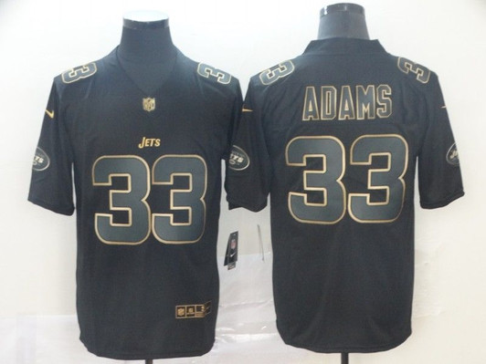 [FULLY STITCHED] #33 New York Jets Jamal Adams Explosion Legendary Gold Black Limited Football Jersey 