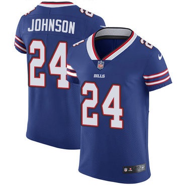 [FULLY STITCHED] #24 Buffalo Bills Taron Johnson Royal Blue Limited Football Jersey 