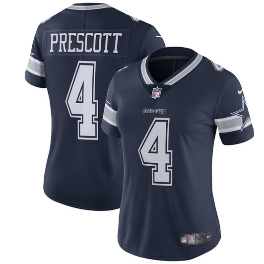 [FULLY STITCHED] Dallas Cowboys Dak Prescott Navy Style 13 Limited Football Jersey 
