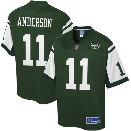 [FULLY STITCHED] New York Jets Robby Anderson Green Limited Football Jersey 