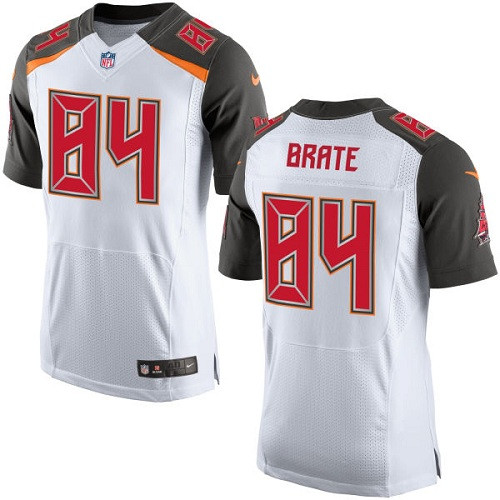 [FULLY STITCHED] #84 Tampa Bay Buccaneers Cameron Brate White New Limited Football Jersey 