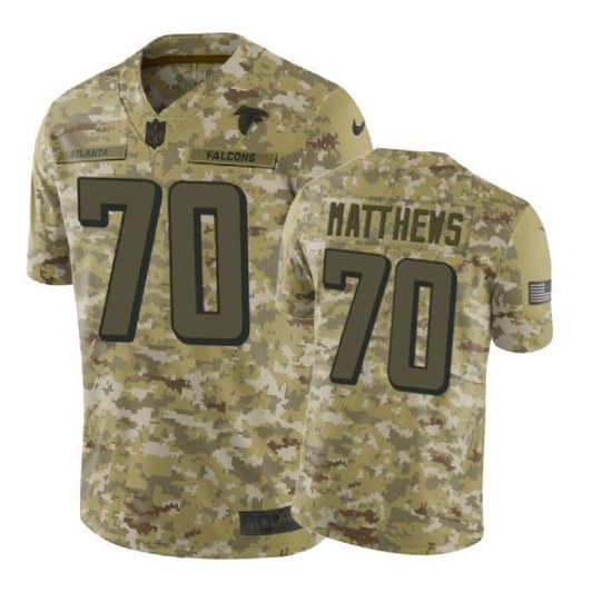[FULLY STITCHED] Atlanta Falcons Jake Matthews Camo Limited Football Jersey 