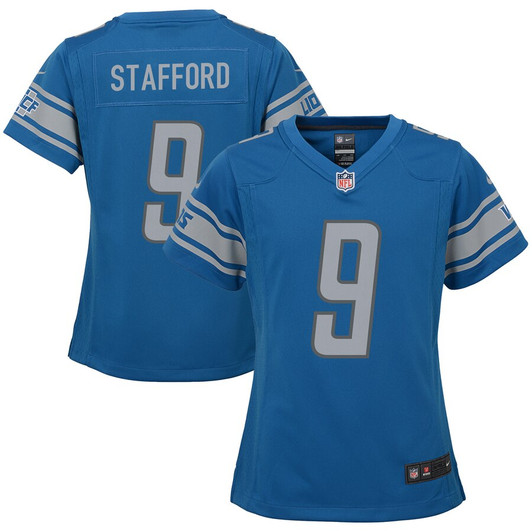 [FULLY STITCHED] Detroit Lions Matthew Stafford Blue Limited Football Jersey 