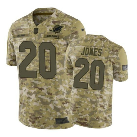 [FULLY STITCHED] Miami Dolphins Reshad Jones Camo Limited Football Jersey 