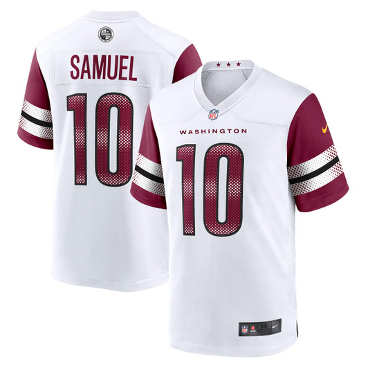 [FULLY STITCHED] Washington Commanders Curtis Samuel Away White Style 2 Limited Football Jersey 