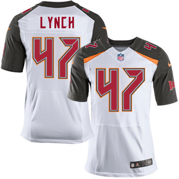 [FULLY STITCHED] #47 Tampa Bay Buccaneers John Lynch White New Limited Football Jersey 