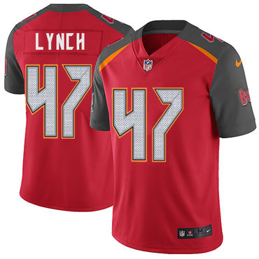 [FULLY STITCHED] #47 Tampa Bay Buccaneers John Lynch Red Limited Football Jersey 