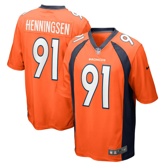[FULLY STITCHED] Denver Broncos Matt Henningsen Gridiron Orange Limited Football Jersey 