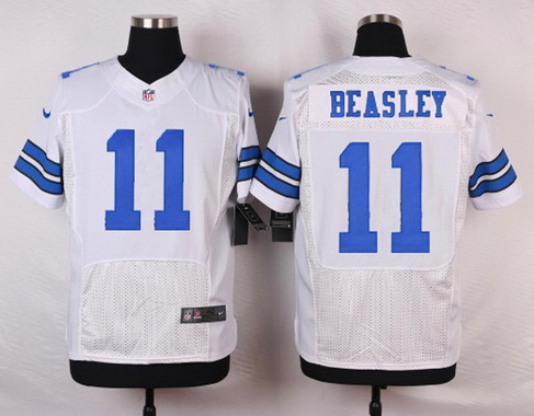 [FULLY STITCHED] #11 Dallas Cowboys Cole Beasley White Road Limited Football Jersey 
