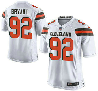 [FULLY STITCHED] #92 Cleveland Browns Brown Desmond Bryant White Road 2015 Limited Football Jersey 