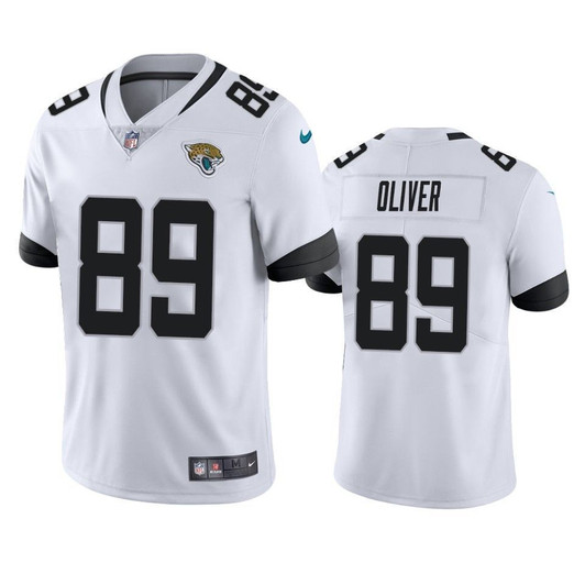 [FULLY STITCHED] Jacksonville Jaguars Josh Oliver 2019 Draft White Style 2 Limited Football Jersey 