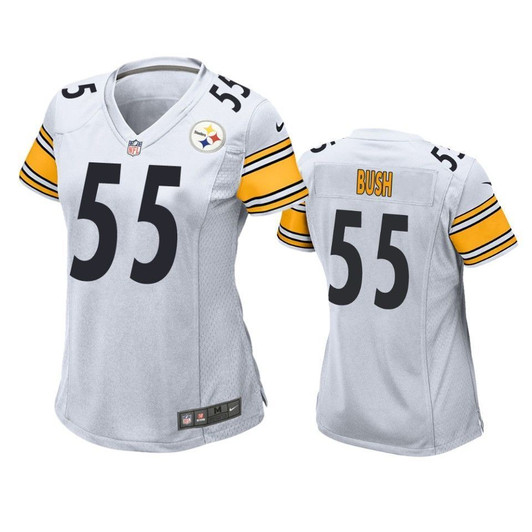 [FULLY STITCHED] Pittsburgh Steelers Devin Bush 2019 Draft White Limited Football Jersey 