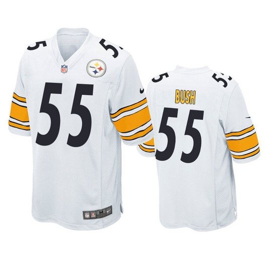 [FULLY STITCHED] Pittsburgh Steelers Devin Bush 2019 Draft White Style 3 Limited Football Jersey 