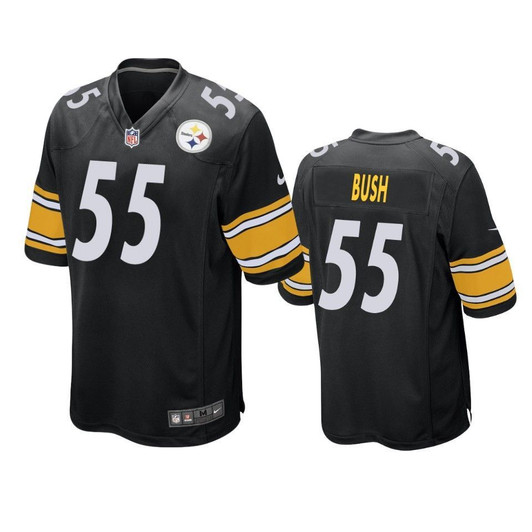 [FULLY STITCHED] Pittsburgh Steelers Devin Bush 2019 Draft Black Style 3 Limited Football Jersey 