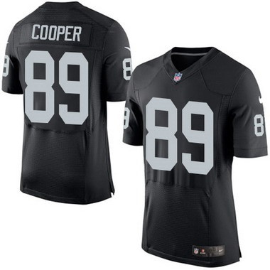 [FULLY STITCHED] #89 Oakland Raiders Amari Cooper Black 2015 Limited Football Jersey 