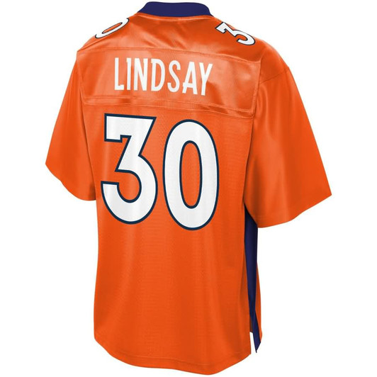 [FULLY STITCHED] Denver Broncos Phillip Lindsay Orange Style 3 Limited Football Jersey 