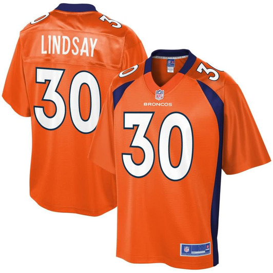 [FULLY STITCHED] Denver Broncos Phillip Lindsay American Orange Limited Football Jersey 