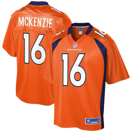 [FULLY STITCHED] Denver Broncos Isaiah Mckenzie Orange Style 2 Limited Football Jersey 