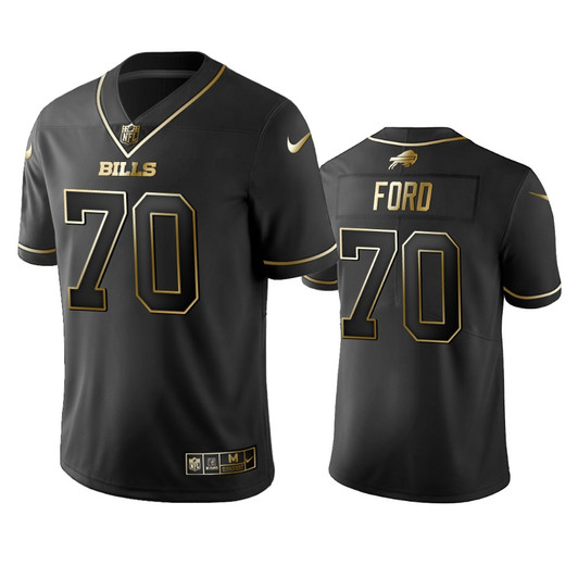 [FULLY STITCHED] Buffalo Bills Cody Ford Black Golden Edition Limited Football Jersey 