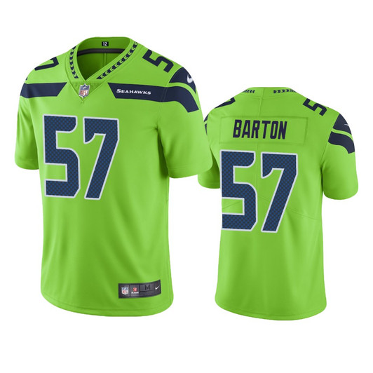 [FULLY STITCHED] Seattle Seahawks Cody Barton Green Color Rush Limited Football Jersey 