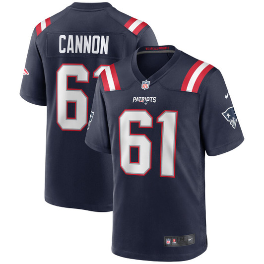 [FULLY STITCHED] New England Patriots Marcus Cannon American Navy Limited Football Jersey 