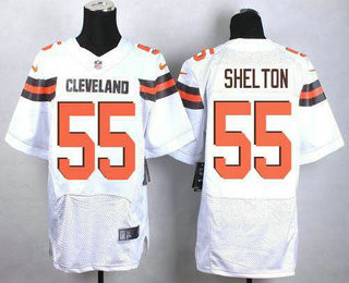 [FULLY STITCHED] #55 Cleveland Browns Danny Shelton White New Limited Football Jersey 