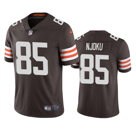 [FULLY STITCHED] Cleveland Browns David Njoku Brown 2020 Limited Football Jersey 
