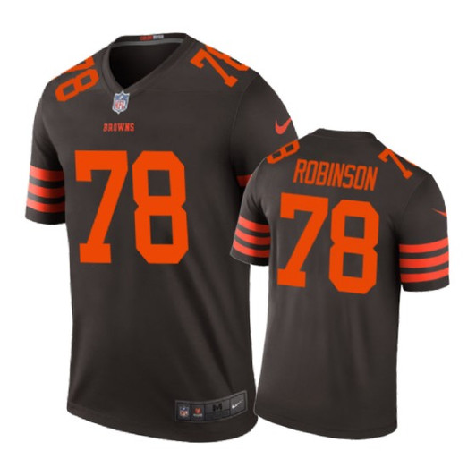 [FULLY STITCHED] #78 Cleveland Browns Greg Robinson Color Rush Limited Football Jersey 