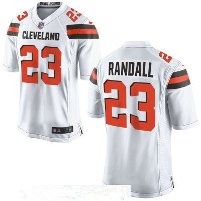[FULLY STITCHED] #23 Cleveland Browns Damarious Randall White Road Limited Football Jersey 
