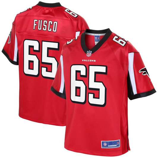 [FULLY STITCHED] Atlanta Falcons On Fusco Red Limited Football Jersey 