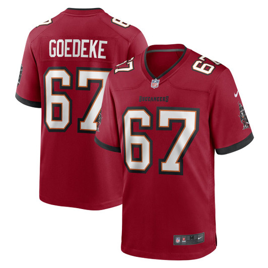 [FULLY STITCHED] Tampa Bay Buccaneers Luke Goedeke American Red Limited Football Jersey 