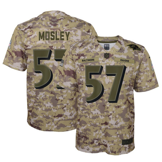 [FULLY STITCHED] Baltimore Ravens Cj Mosley Salute To Service Camo Limited Football Jersey 