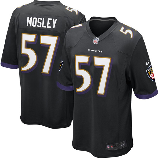 [FULLY STITCHED] Baltimore Ravens Cj Mosley Alternate Black Limited Football Jersey 