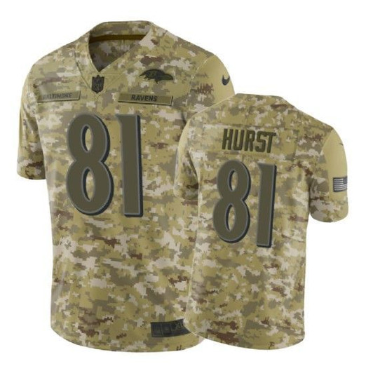 [FULLY STITCHED] Baltimore Ravens Hayden Hurst Camo Limited Football Jersey 