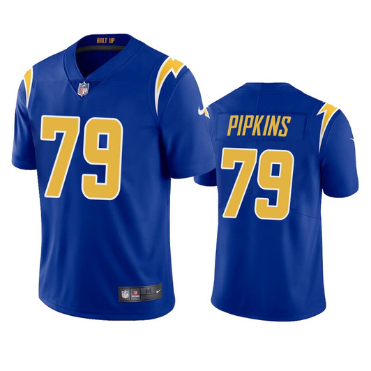 [FULLY STITCHED] Los Angeles Chargers Trey Pipkins Royal 2020 2nd Alternate Limited Football Jersey 