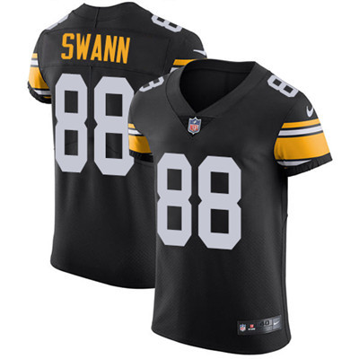 [FULLY STITCHED] #88 Pittsburgh Steelers Lynn Swann Black Alternate Limited Football Jersey 