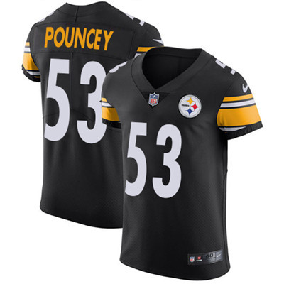 [FULLY STITCHED] #53 Pittsburgh Steelers Maurkice Pouncey Black Style 2 Limited Football Jersey 