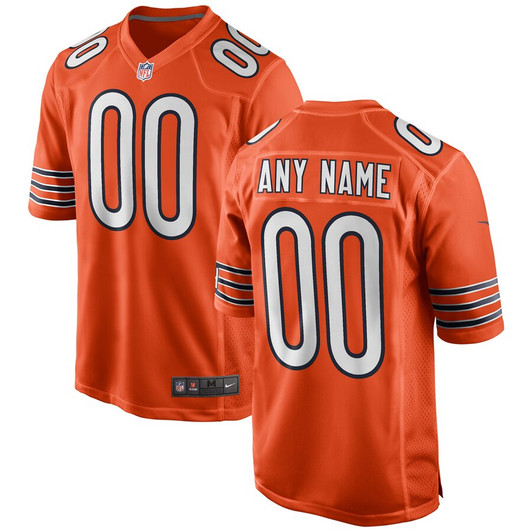 [FULLY STITCHED] Chicago Bears Alternate Orange Style 2 Limited Football Jersey 