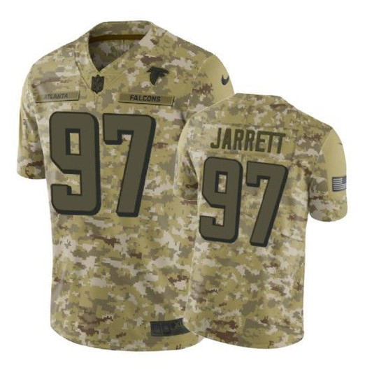 [FULLY STITCHED] Atlanta Falcons Grady Jarrett Camo Limited Football Jersey 