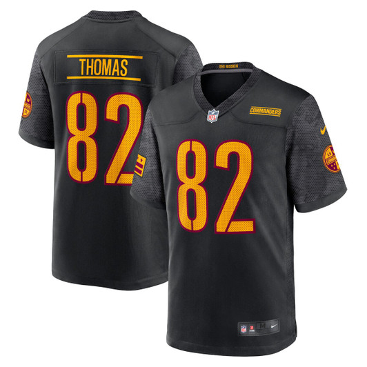 [FULLY STITCHED] Washington Commanders Logan Thomas Alternate Black Style 3 Limited Football Jersey 