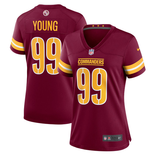 [FULLY STITCHED] Washington Commanders Chase Young American Burgundy Style 2 Limited Football Jersey 