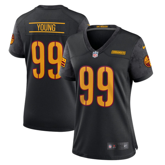 [FULLY STITCHED] Washington Commanders Chase Young Alternate Black Style 4 Limited Football Jersey 