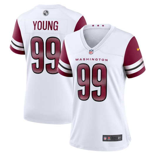 [FULLY STITCHED] Washington Commanders Chase Young White Style 7 Limited Football Jersey 