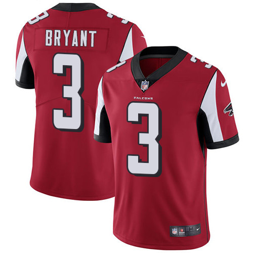 [FULLY STITCHED] #3 Atlanta Falcons Matt Bryant Red Limited Football Jersey 