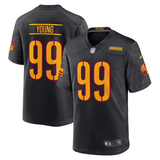 [FULLY STITCHED] Washington Commanders Chase Young Alternate Black Style 8 Limited Football Jersey 