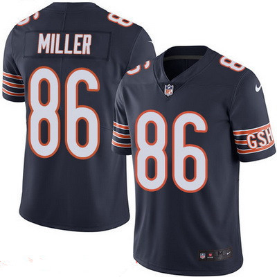 [FULLY STITCHED] #86 Chicago Bears Zach Miller Navy Blue 2016 Color Rush Limited Football Jersey 