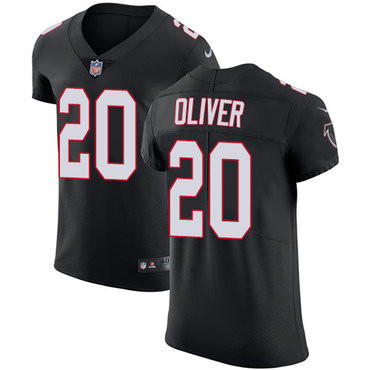 [FULLY STITCHED] #20 Atlanta Falcons Isaiah Oliver Black Alternate Limited Football Jersey 