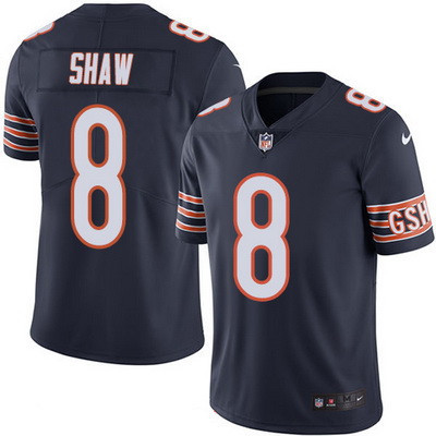 [FULLY STITCHED] #8 Chicago Bears Connor Shaw Navy Blue 2016 Color Rush Limited Football Jersey 