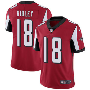 [FULLY STITCHED] #18 Atlanta Falcons Calvin Ridley Red Limited Football Jersey 